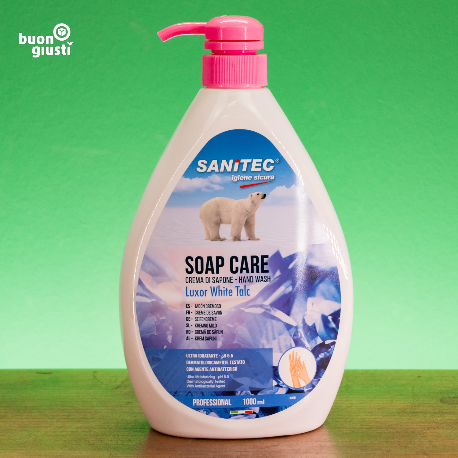 Handwaschseife Seifencreme "Crema di sapone Luxor" 1000 ml SANITEC - Reinigungsmittel - buongiusti AG - personalisiert ab 100 Stück